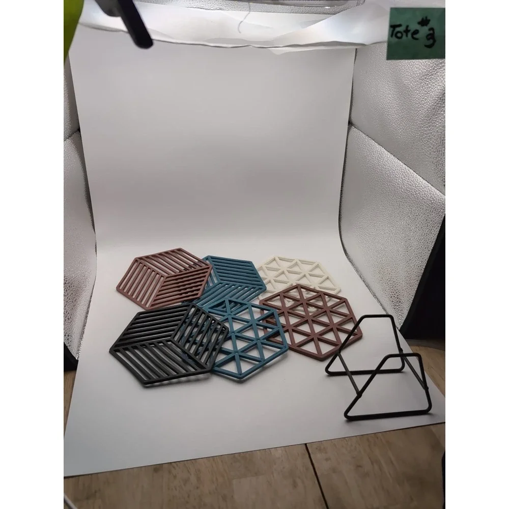 Silicone Coaster‎ Set With Stand